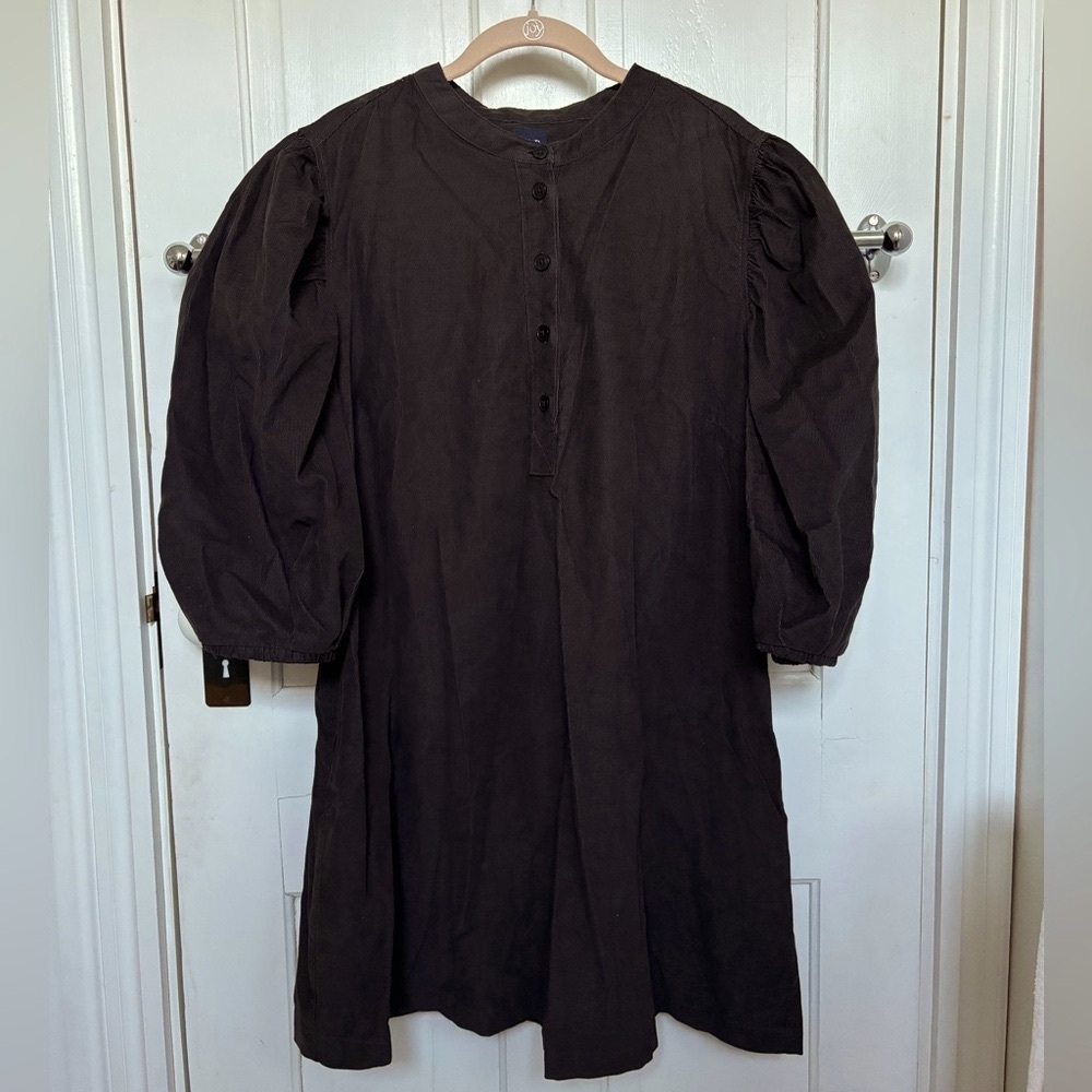 Corduroy Puff Mini Dress